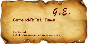 Gerendási Emma névjegykártya